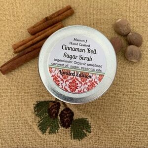 Cinnamon Roll hand crafted exfoliating and moisturizing sugar scrub all natural